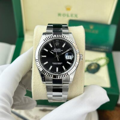 Rolex Datejust 41 Black Dial Steel Watch 126334 - Authentic & Certified